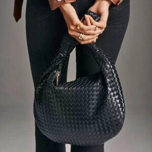 Anthropologie Brigette Satchel Medium (Black)